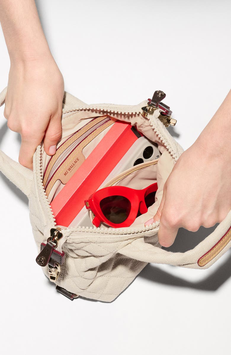 MZ Wallace Micro Sutton Tote, Alternate, color, Sandy Linen