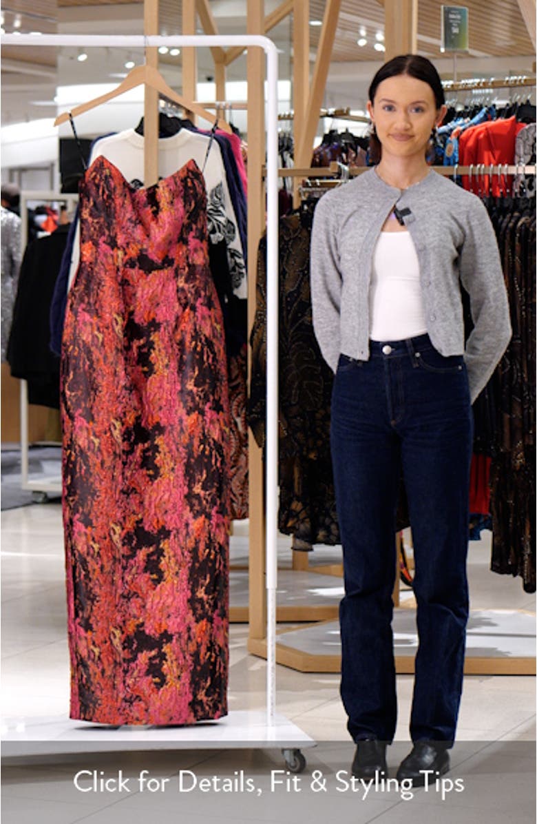 Lumina Jacquard Strapless Gown, sales video thumbnail