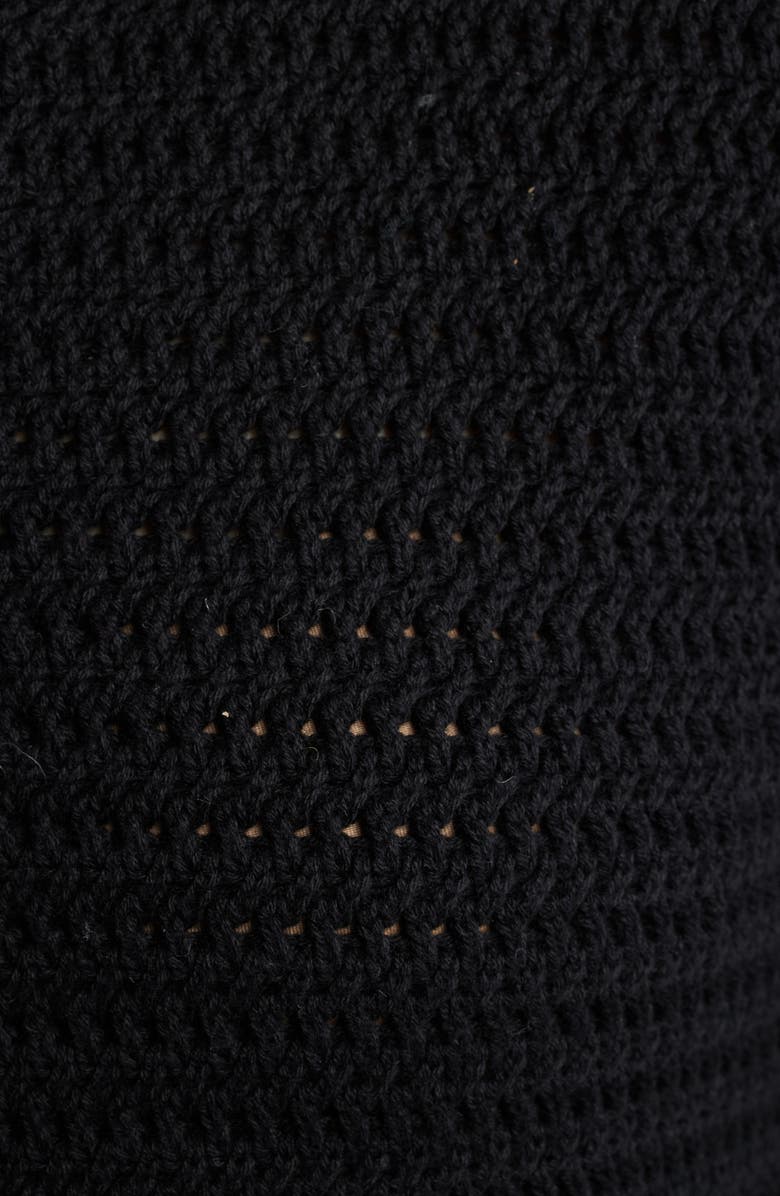 Anne Klein Textured Stitch Short Sleeve Cotton Cardigan, Alternate, color,