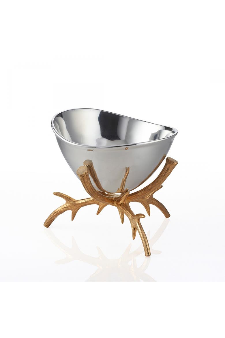 Staghorn Pedestal Bowl, Main, color, Silver