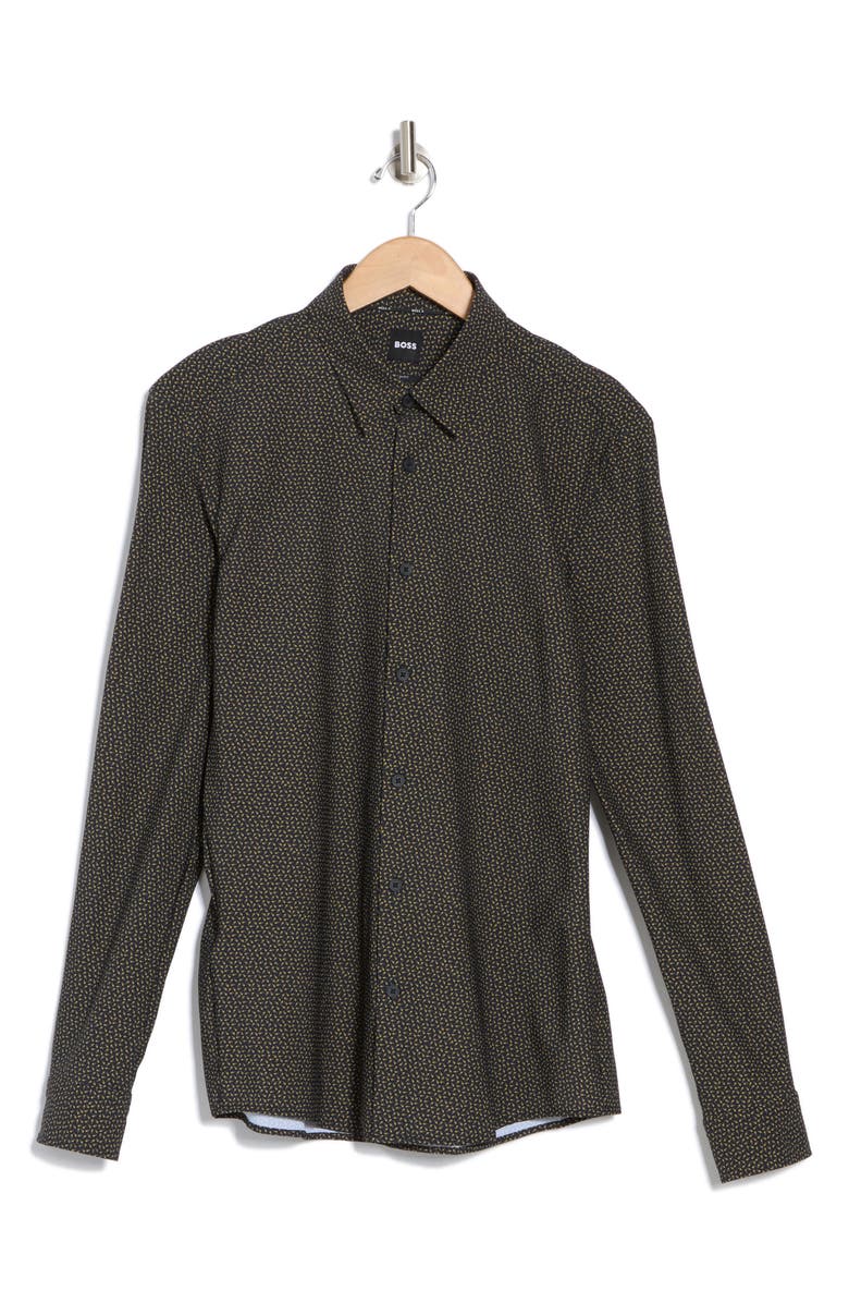 BOSS Roan Kent Button-Up Shirt, Alternate, color, Green