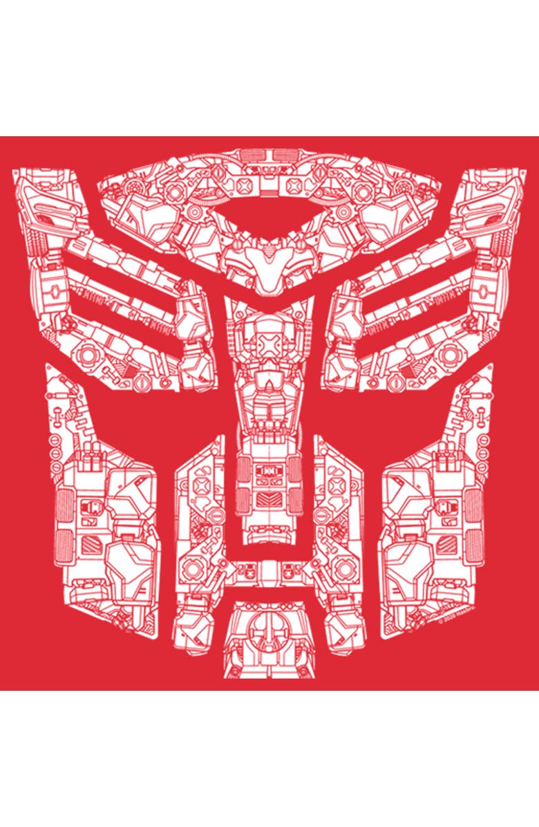 Transformers Men's Transformers Autobot Parts Logo Graphic T-Shirt, Alternate, color, Red Heather
