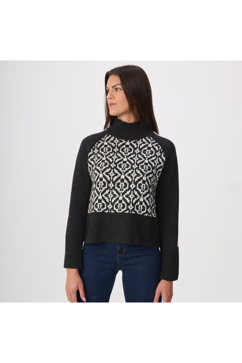 Bianca Mock Neck, Main, color, Heather Black