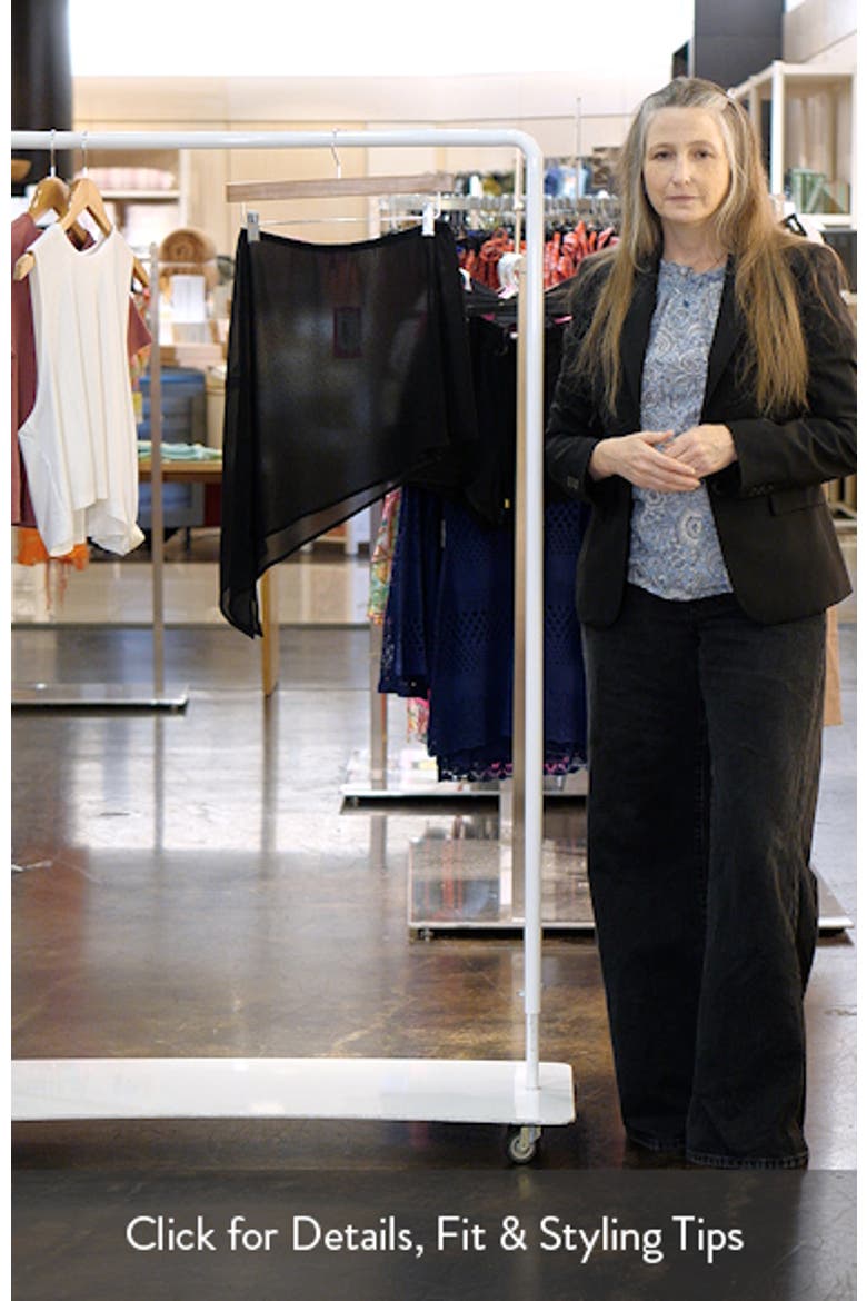 Irenah Asymmetric Sheer Chiffon Skirt video