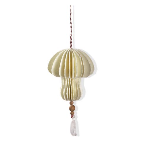 White Paper Mushroom Ornament Christmas Tree Decoration