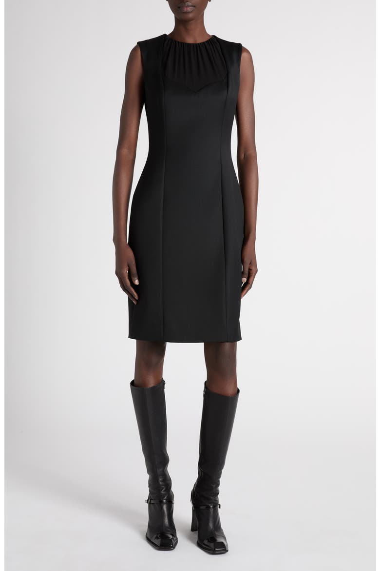 Sleeveless Wool Dress, Main, color, BLACK
