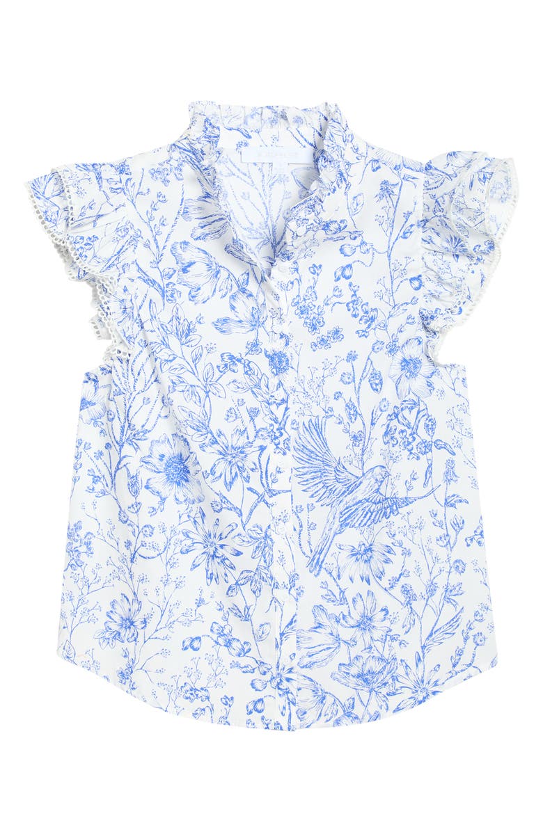 SUGARLIPS Eve Floral Cotton Button-Up Shirt, Main, color, 