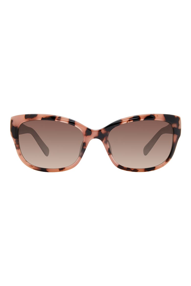 53mm johanna square sunglasses, Main, color, PINK HAVANA