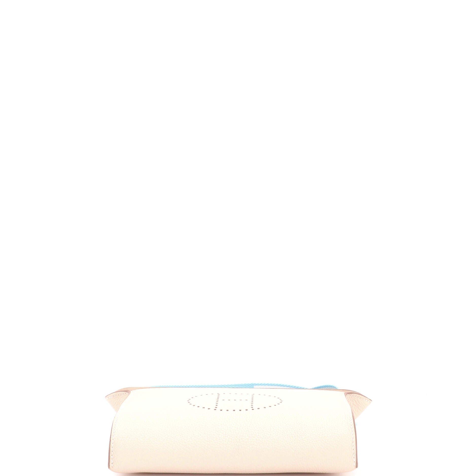 Videpoches Bag with Multicolor Strap Togo, Alternate, color, White