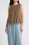 DELUC Kula Furry Sleeveless Top