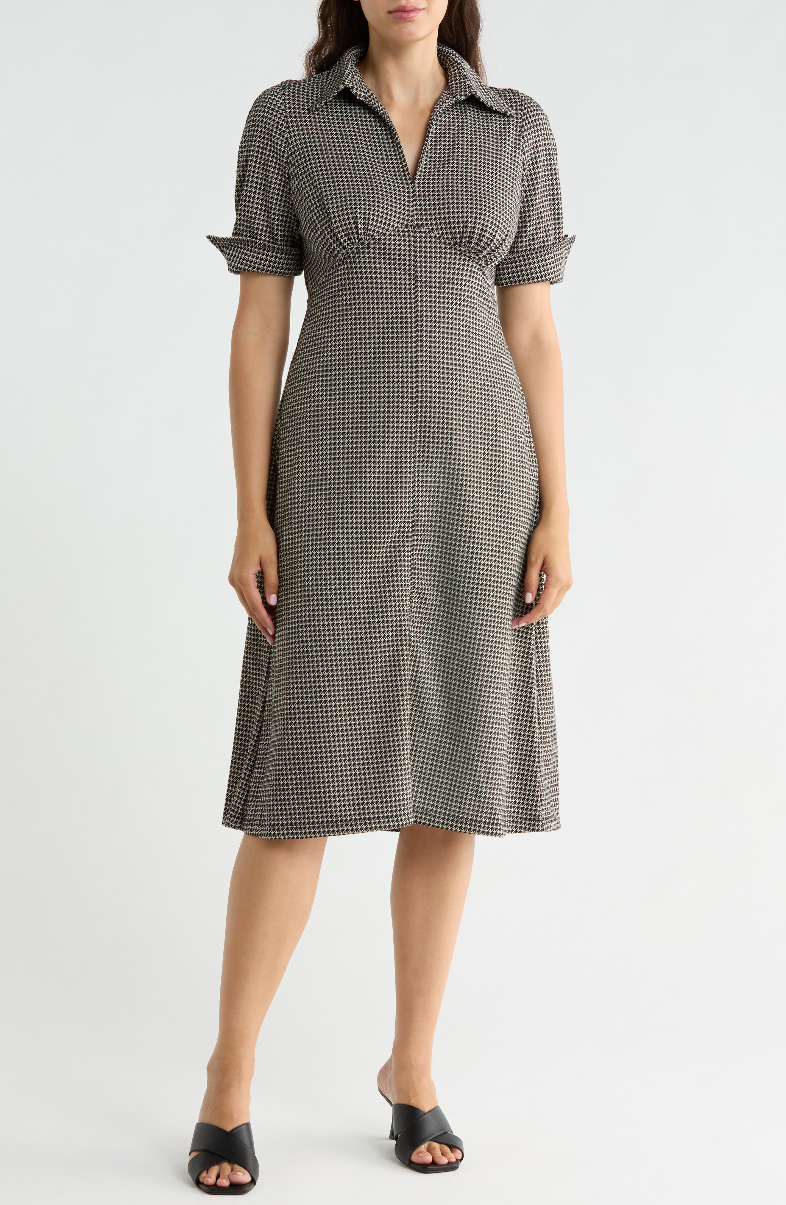 Short Sleeve A-Line Dress
