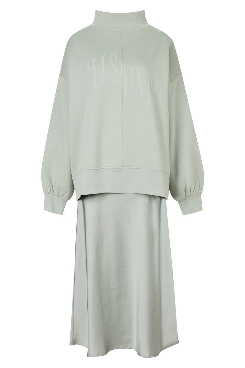 Nevarra Mock Neck Sweatshirt & Slipdress, Alternate, color, GREEN BAY
