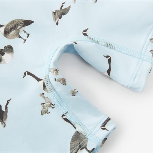 Milkbarn Zipper Shortall Swimsuit In Blue