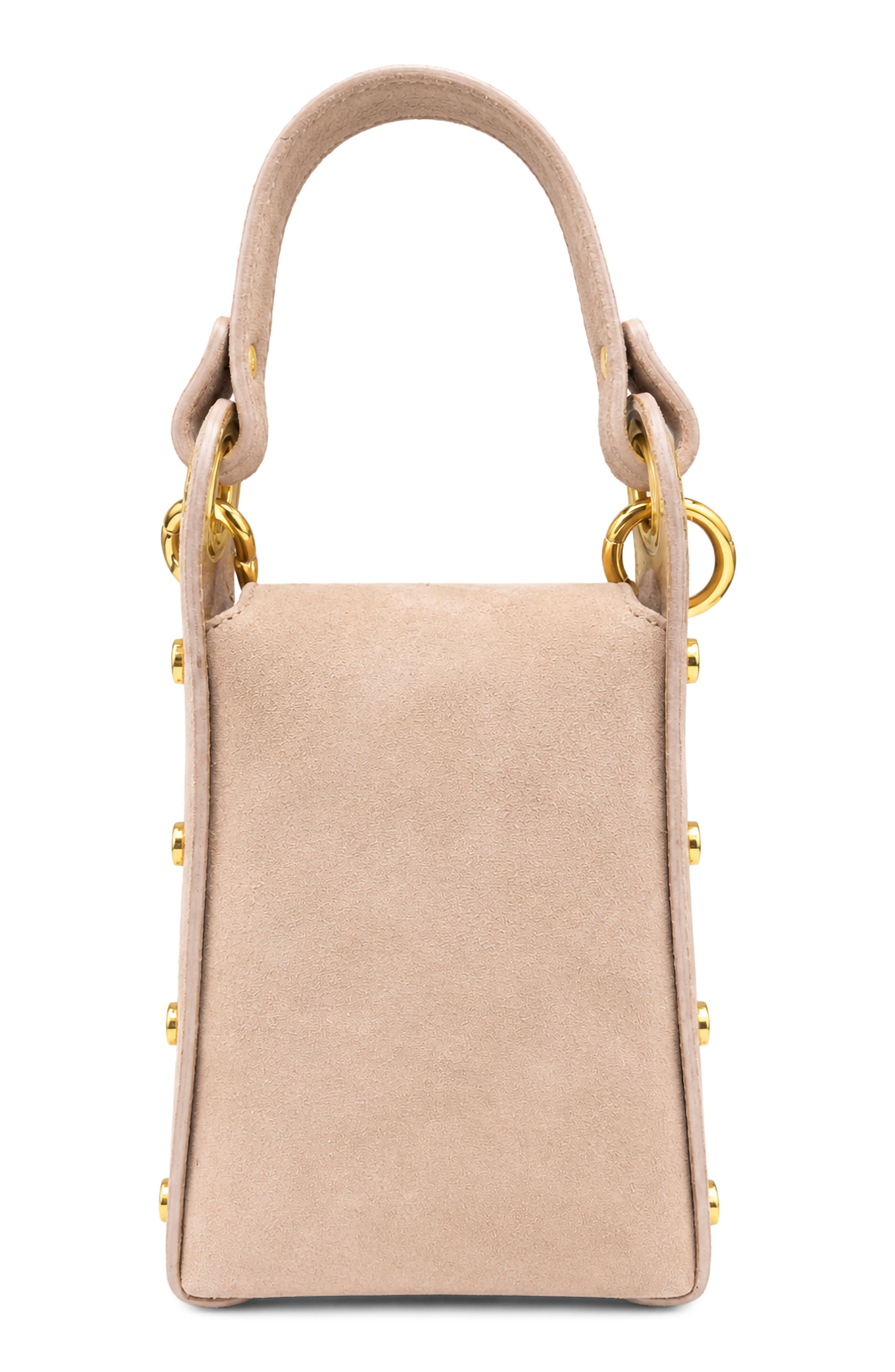 Raina Suede Mini Crossbody Bag, Alternate, color, PALE PINK