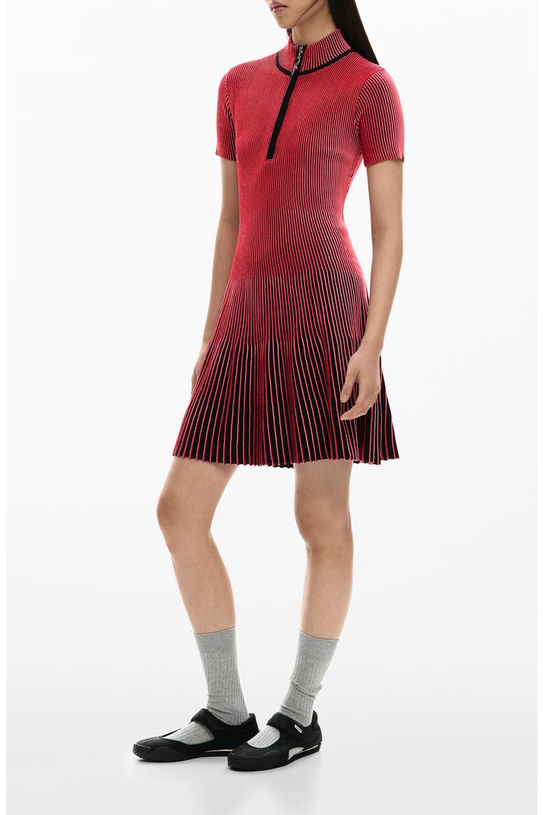 Stripe Minidress, Main, color, RED