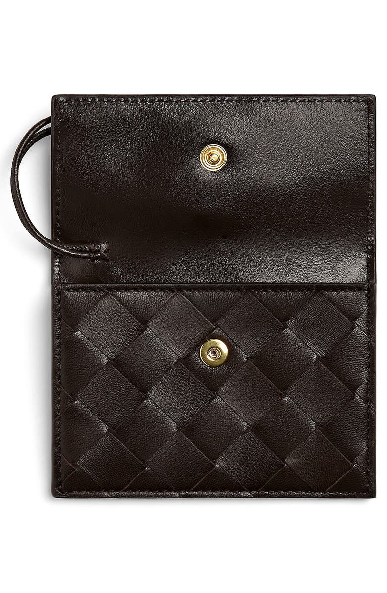 Bottega Veneta Andiamo Intrecciato Leather Slim Card Case, Alternate, color, 2190 Fondant-M Brass