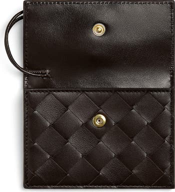 【BOTTEGA VENETA】★送料・関税込★Intreciato Card Case BOTTEGA VENETA Calfskin Intrecciato Credit Card Case Aloe