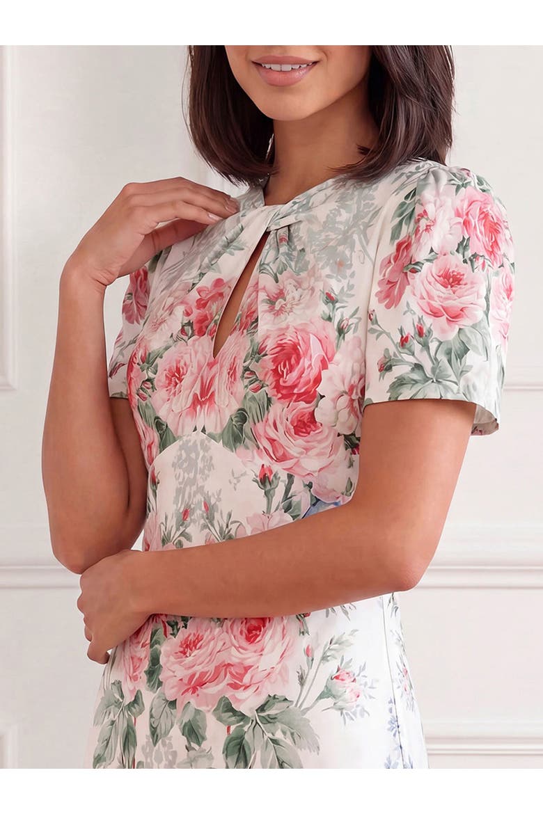 Palace Garden Odeline Crepe Gown, Alternate, color, Moonshine