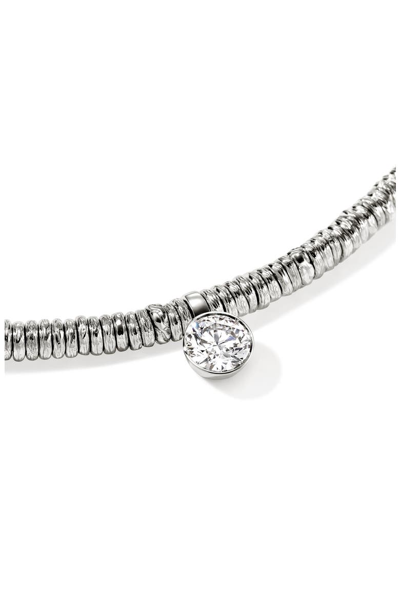 JH Lovestruck™ Heishi Pendant Necklace, Sterling Silver, Lab-Grown Diamond, 1.0TCW, Alternate, color, SILVER