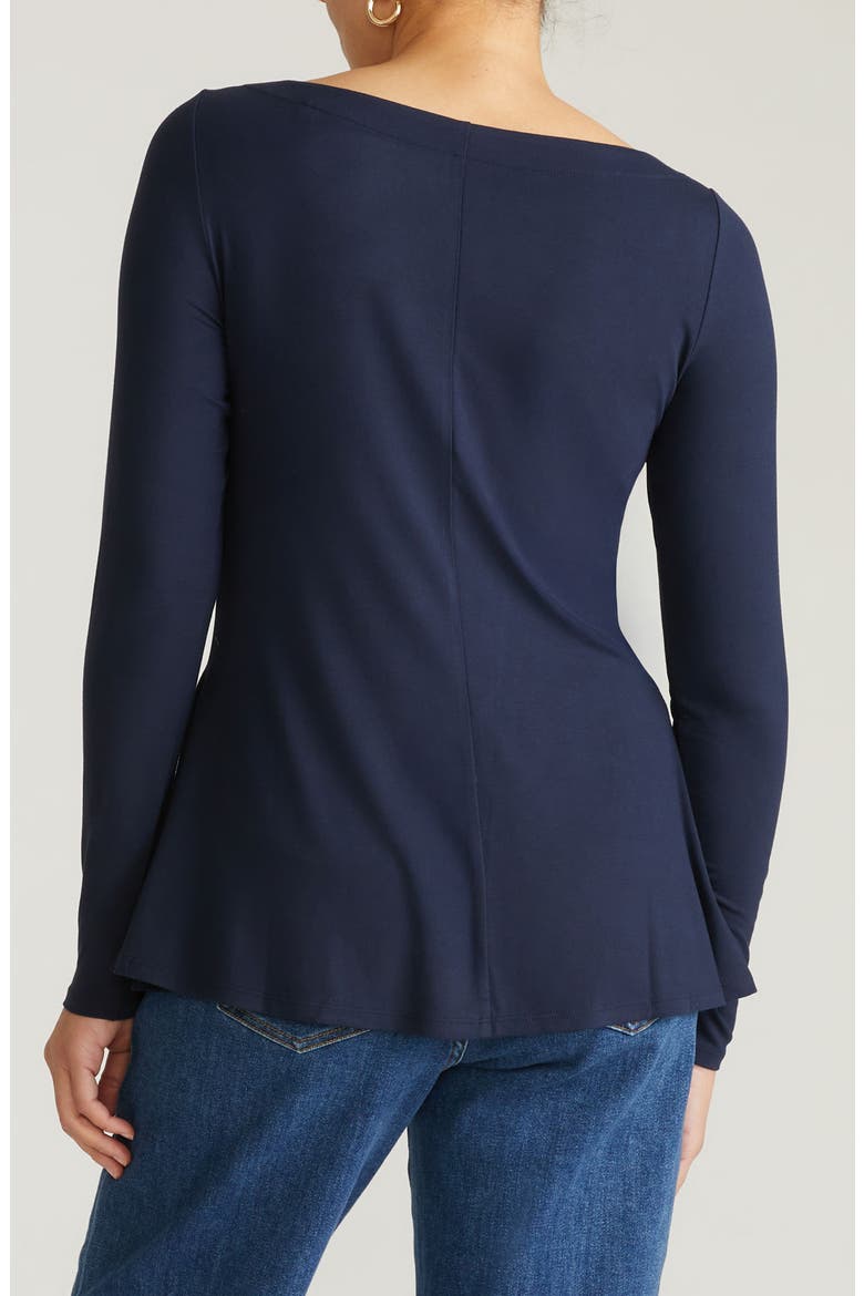 Cassandra Long Sleeve Jersey Top, Alternate, color, MIDNIGHT BLUE