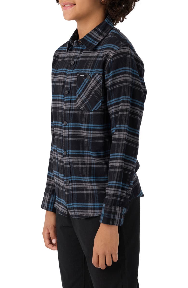 O'Neill Kids' Redmond Plaid Flannel Button-Up Shirt, Alternate, color,