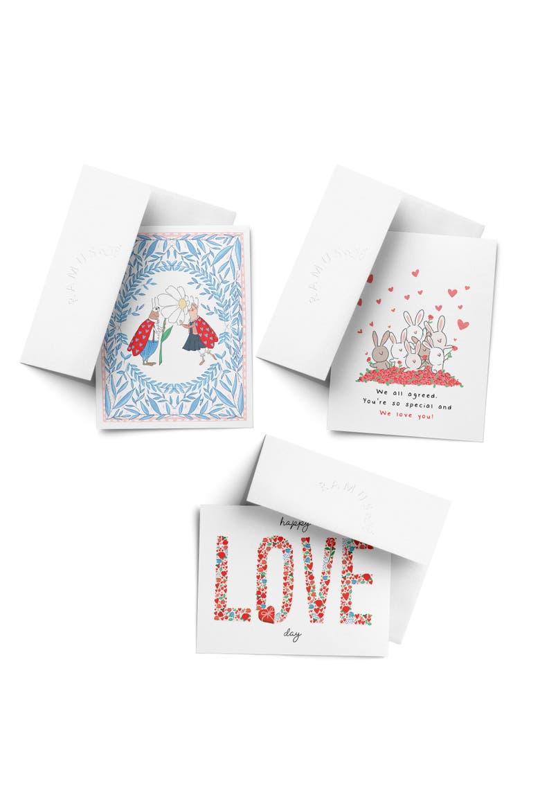 Valentine's Day Friendship Greeting Card Pack Sets, 'Love Bugs, Bunnies We Love You, Love Day', Main, color, Multi-Pack