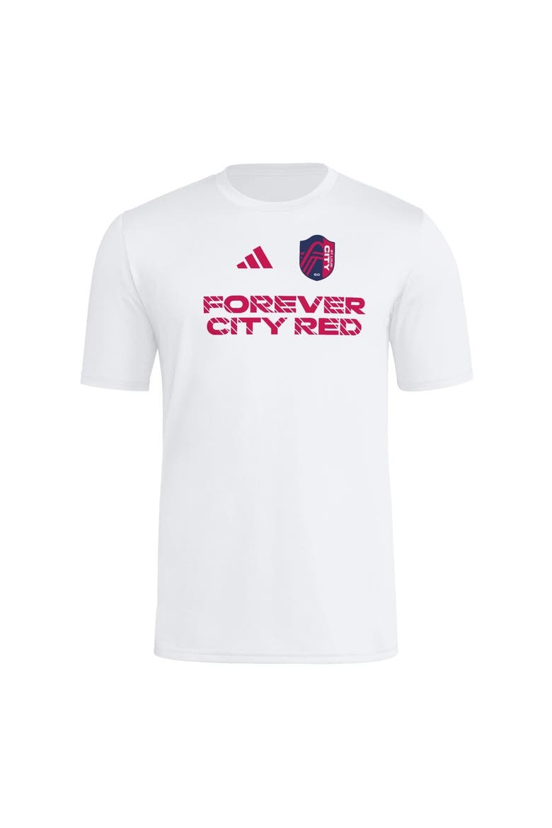Men's adidas  White St. Louis City SC 2025 Jersey Hook AEROREADY T-Shirt, Alternate, color, White