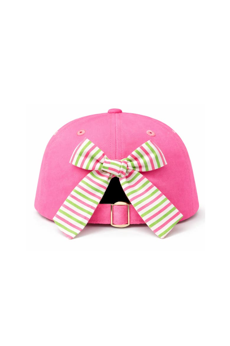 Tee Time Bow Baseball Hat, Alternate, color, Pink
