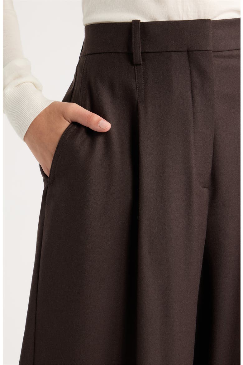 OS Wide Leg Wool Trousers, Alternate, color, CACAO