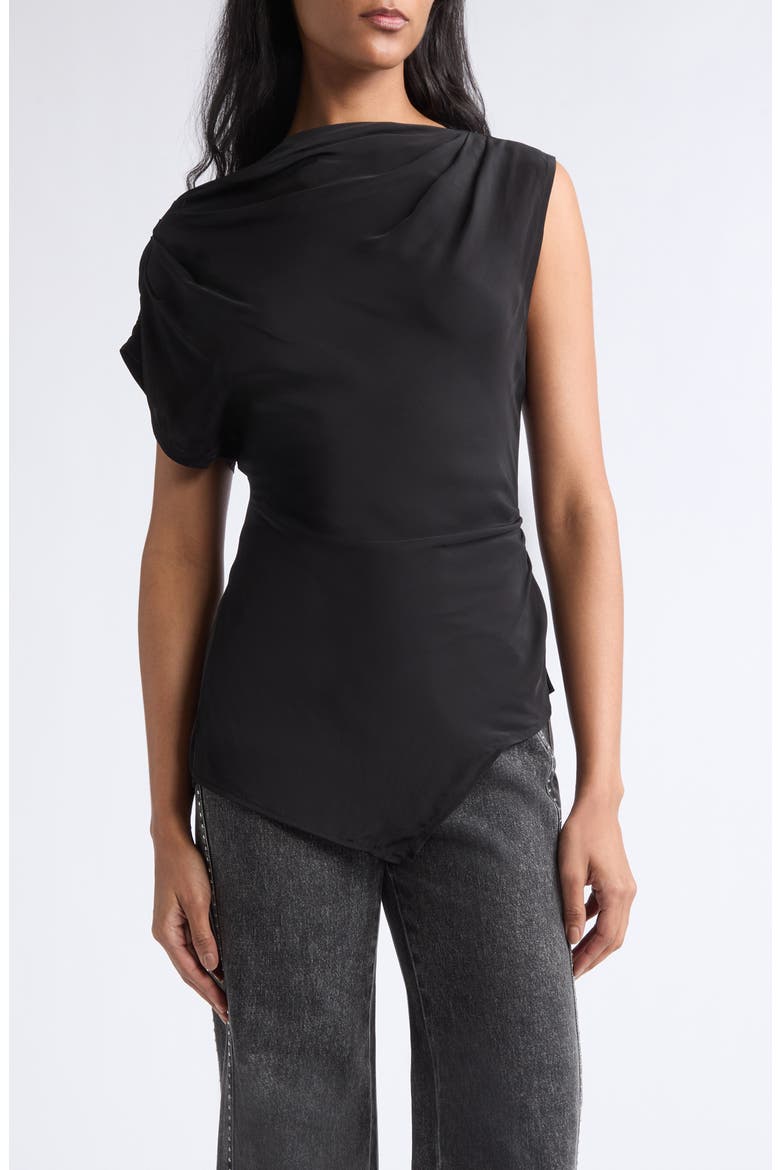 Yvonne Pleat Top, Main, color, BLACK
