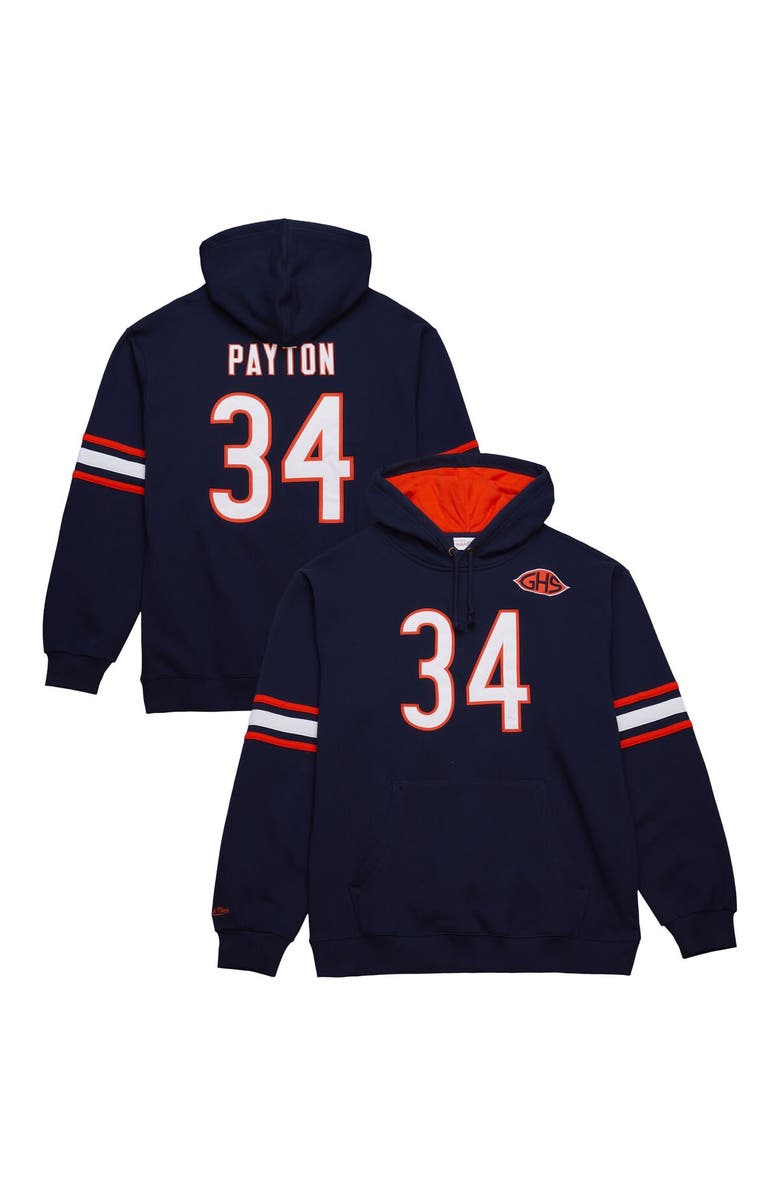 Mitchell & Ness Men's Mitchell & Ness Walter Payton Navy Chicago Bears Retired Player Name & Number Pullover Hoodie, Main, color, Navy