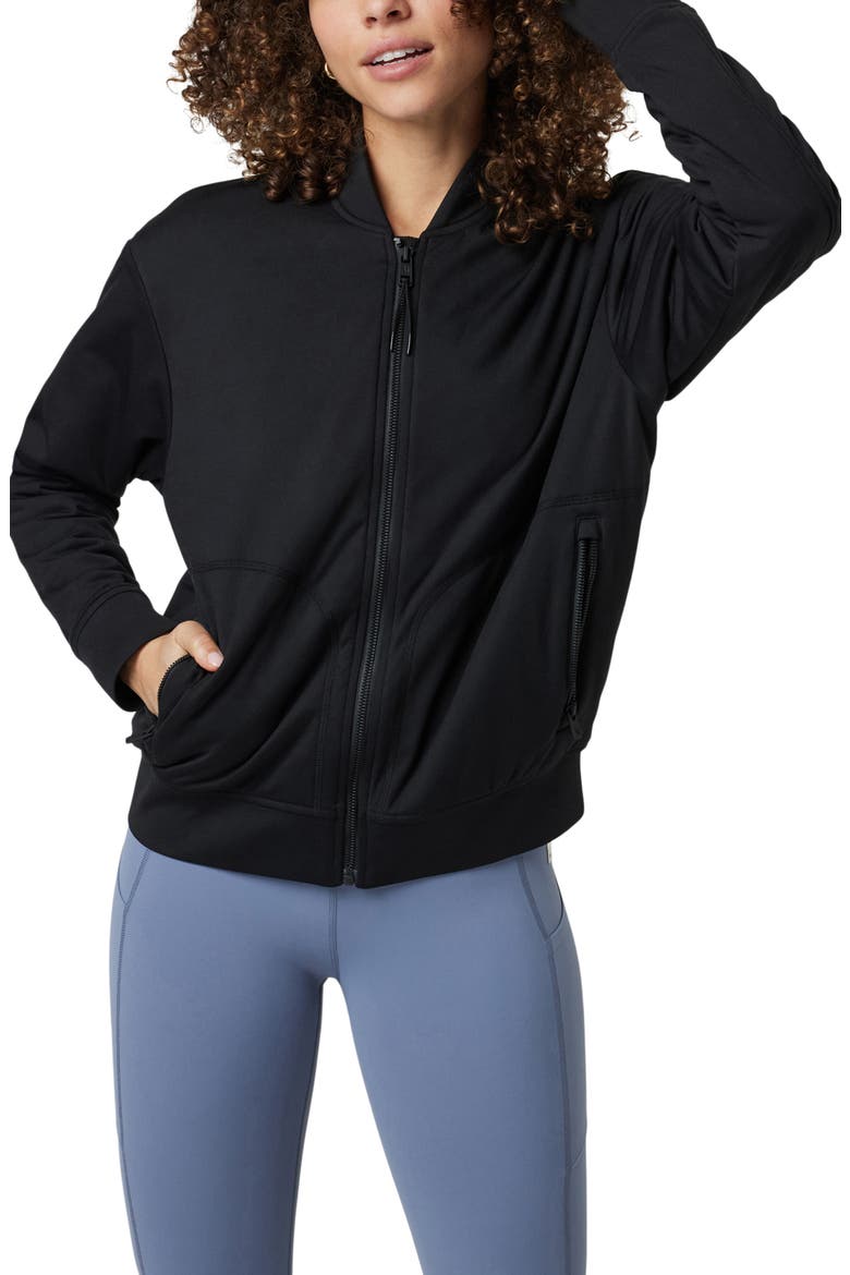 Halo Basin Bomber Jacket, Main, color, BLACK