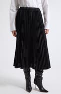 Junya Watanabe Pinstripe Pleated Midi Skirt