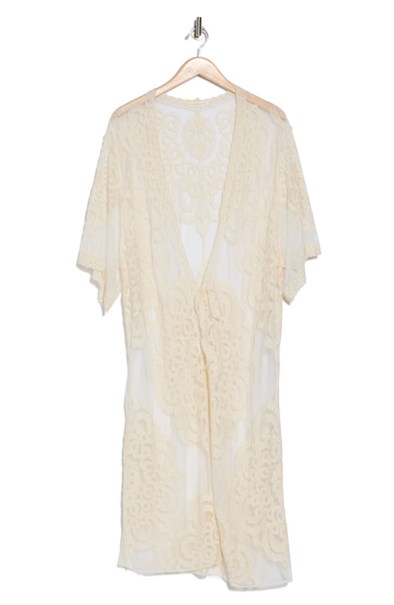 AREA STARS Embroidered Lace Duster, Main, color, 