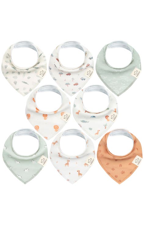 8-Pack Organic Bandana Bibs (Boy)