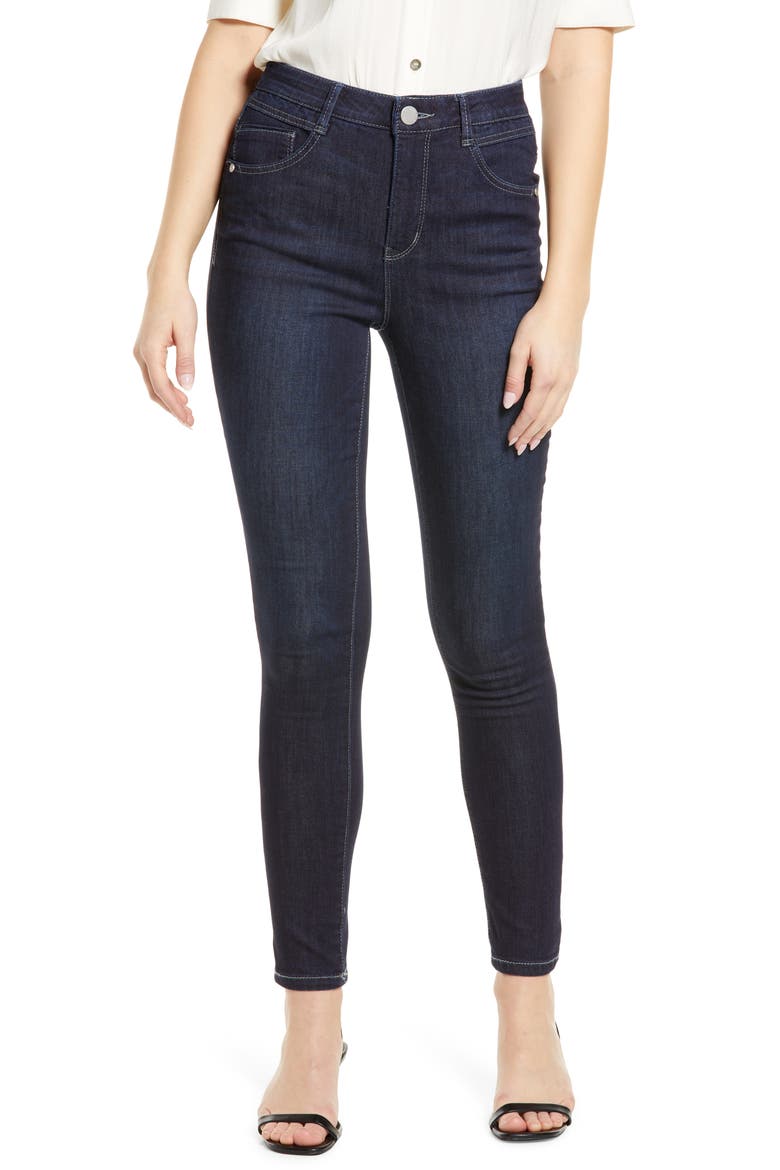 'Ab'Solution Sky Rise Skinny Jeans (Nordstrom Exclusive), Main, color, INA-INDIGO ARTISANAL