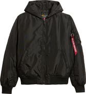 Alpha Industries MA-1 Hood Relaxed Bomber Jacket