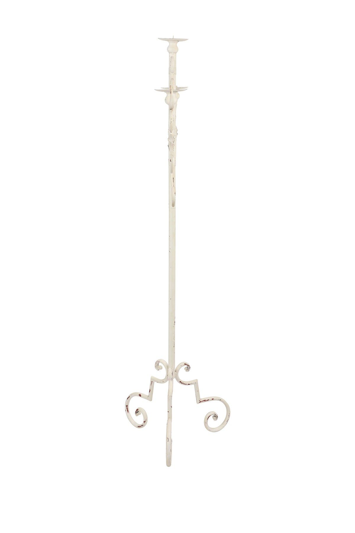 SONOMA SAGE HOME Tall Vintage White Metal Floor Candle Holder with ...