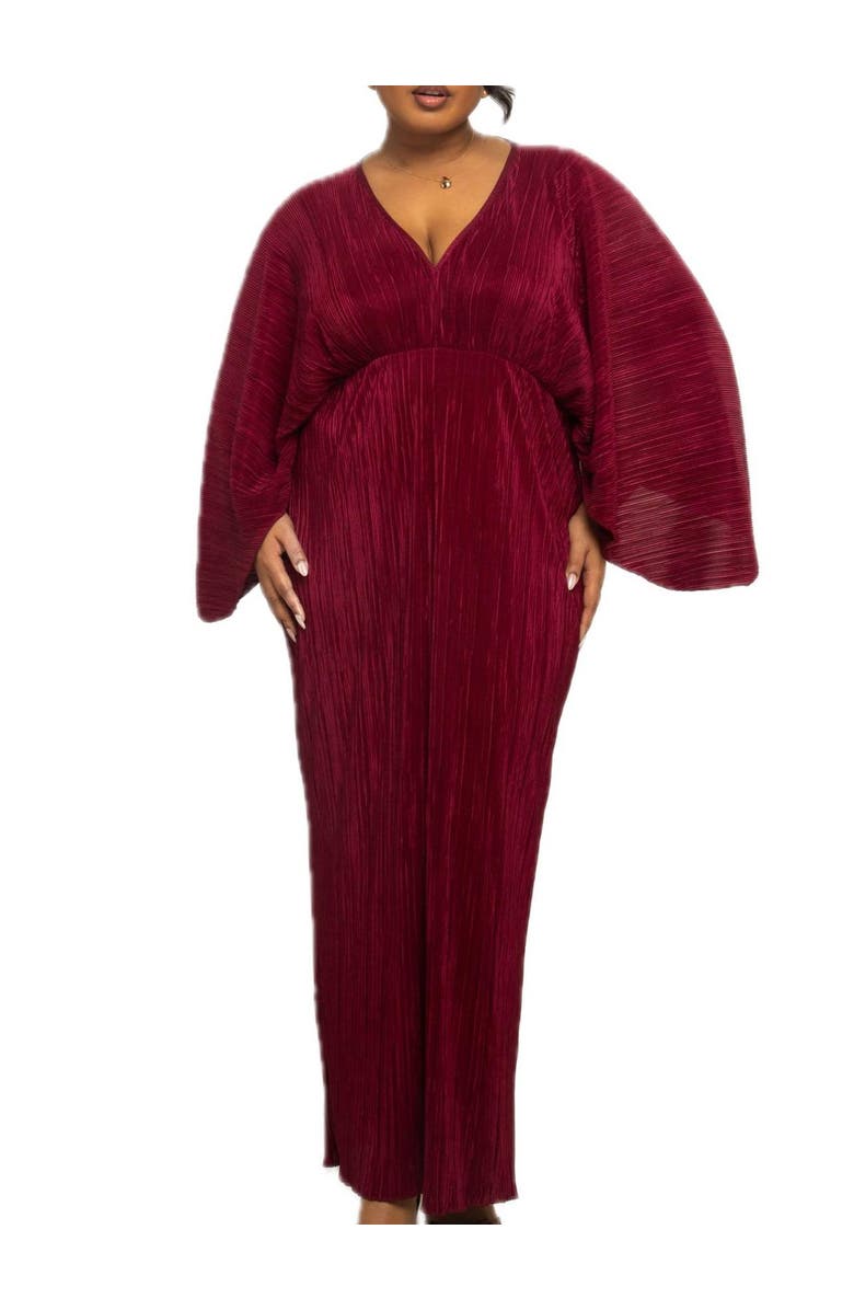 FASHION-SZN CURVE Long Sleeved Statement Maxi Dress, Alternate, color, 