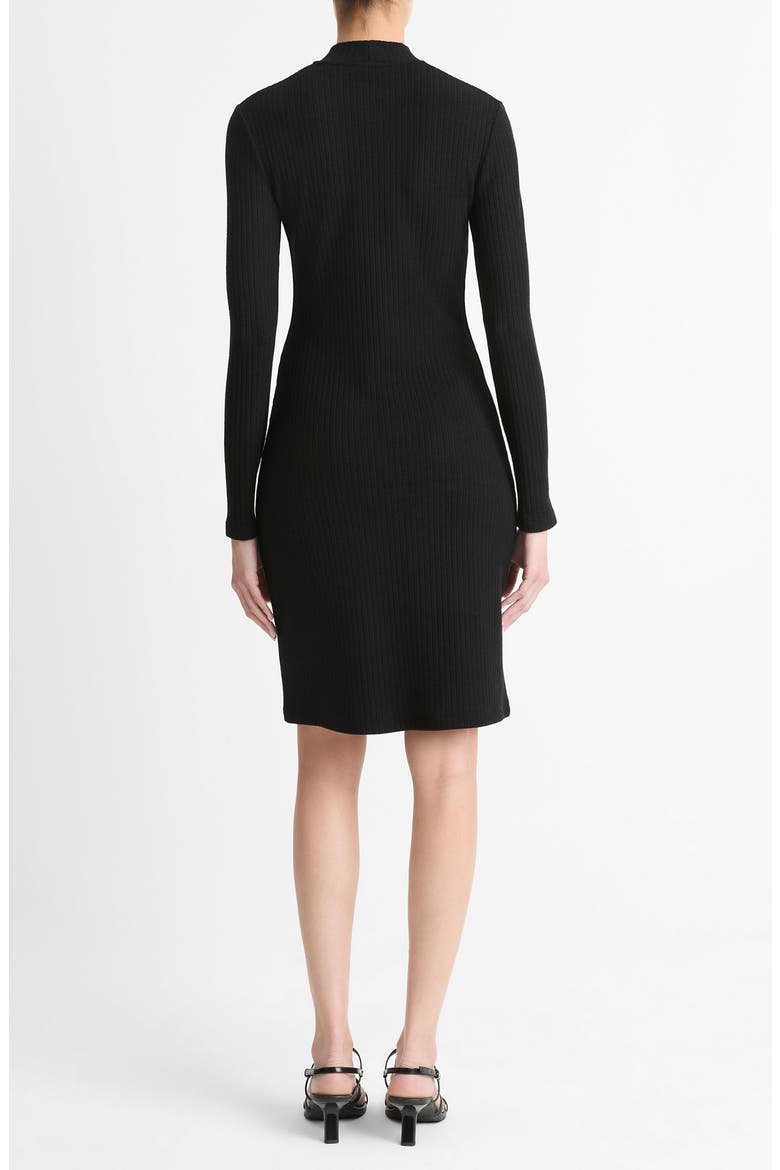 Long Sleeve Rib Dress, Alternate, color, 001BLK-BLACK