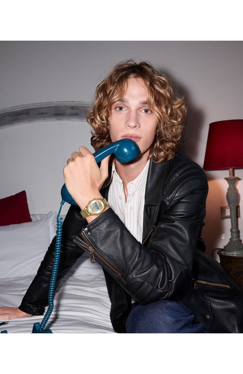 Timex<sup>®</sup> Q Timex Continental Q80 Digital Bracelet Watch, 39mm, Alternate, color, Gold