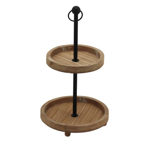 2 Tier Round Stand Tray