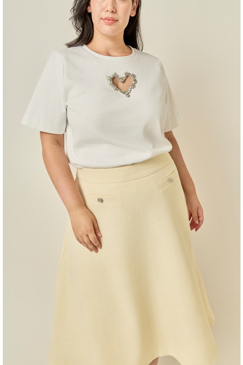Tweed A-Line Maxi Skirt, Alternate, color, BUTTER