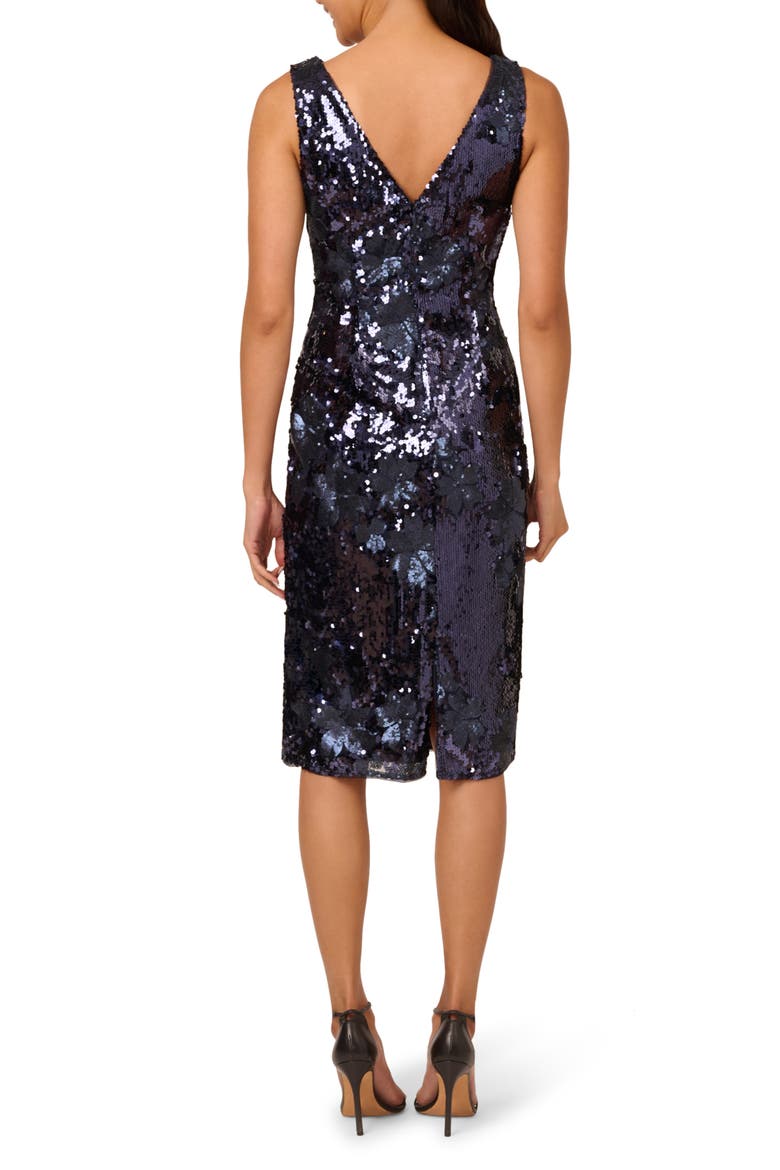 Sequin Cocktail Sheath Dress, Alternate, color, NAVY