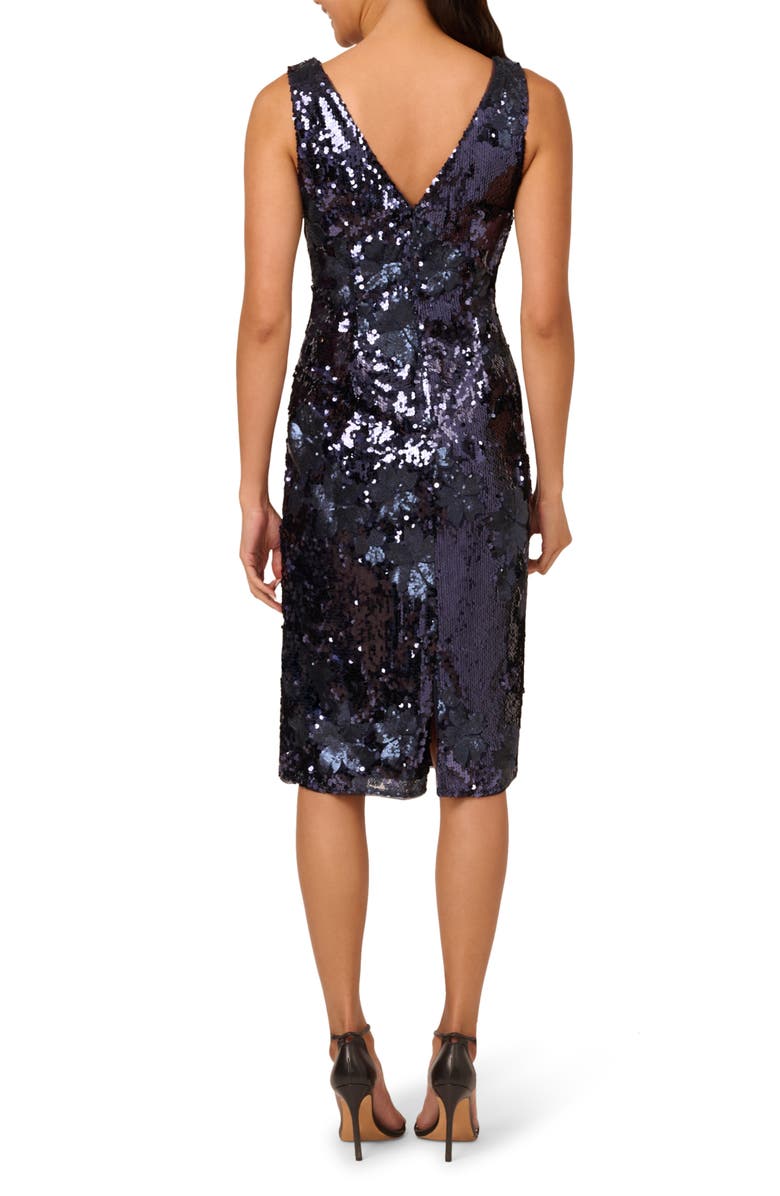 Adrianna Papell Sequin Cocktail Sheath Dress, Alternate, color,
