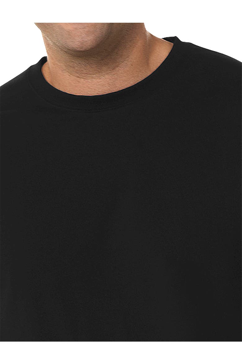Big & Tall Moisture-Wicking Long-Sleeve T-Shirt, Alternate, color, BLACK