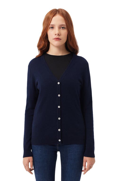 Gobi Mongolian Cashmere V-neck Cardigan In Blue