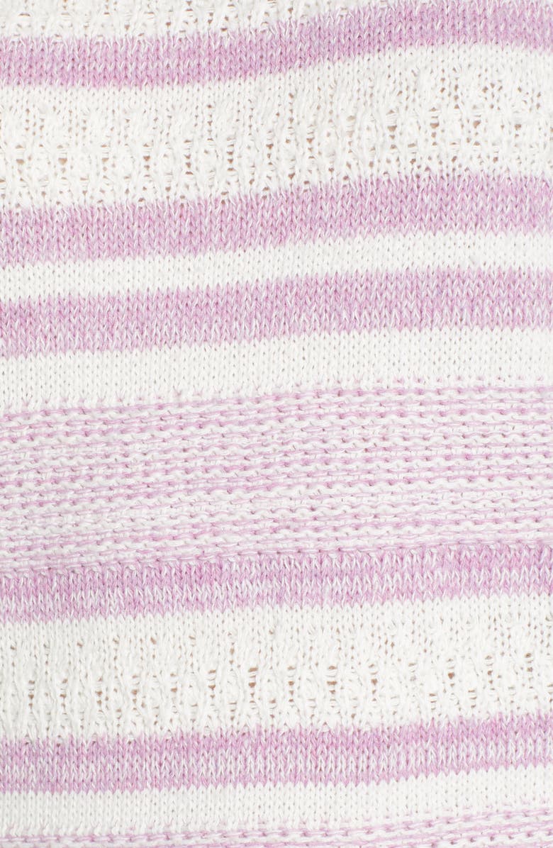 MOON RIVER Stripe Fray Hem Sweater, Alternate, color,