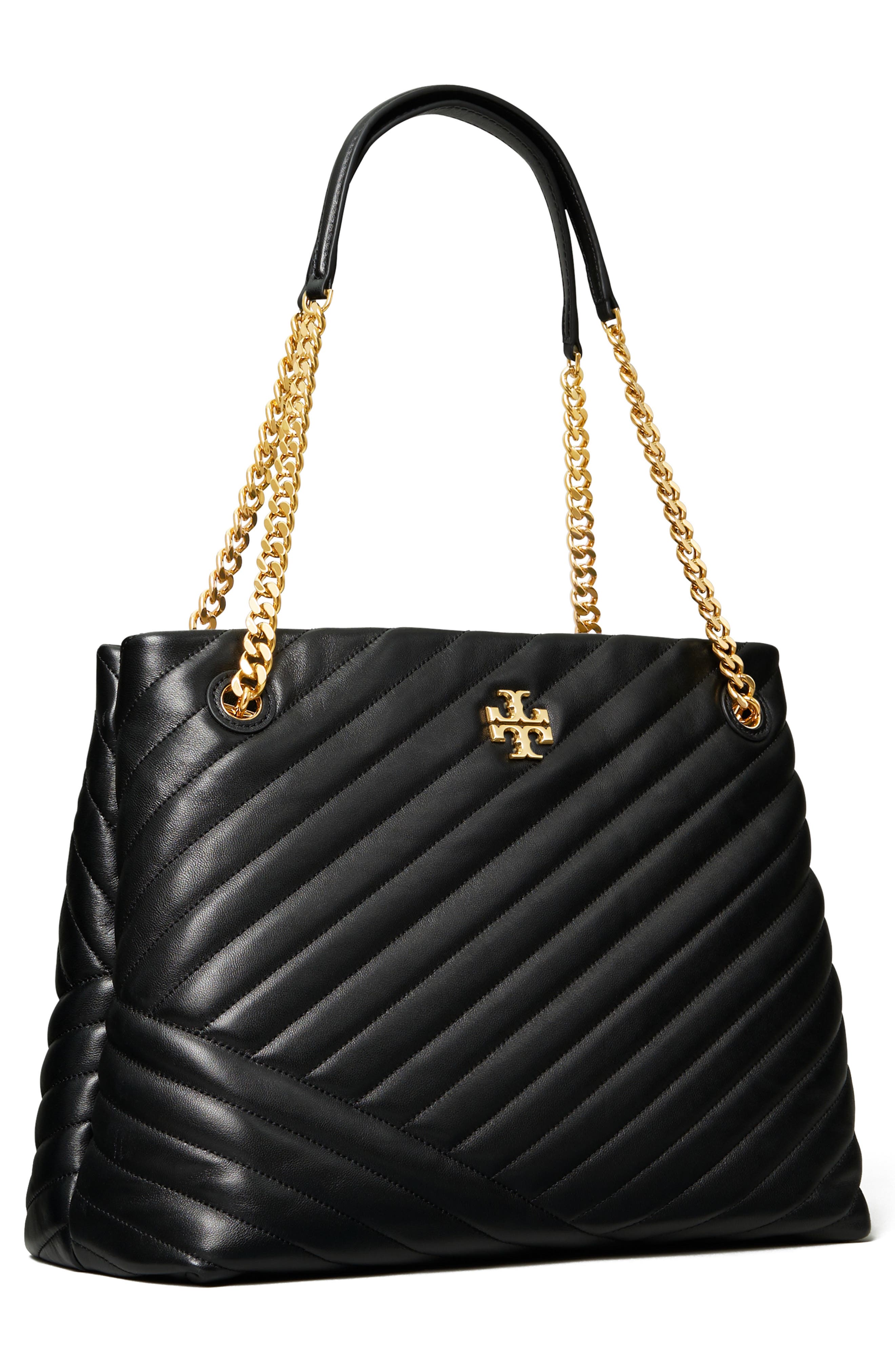Kira Chevron Tote, Alternate, color, BLACK