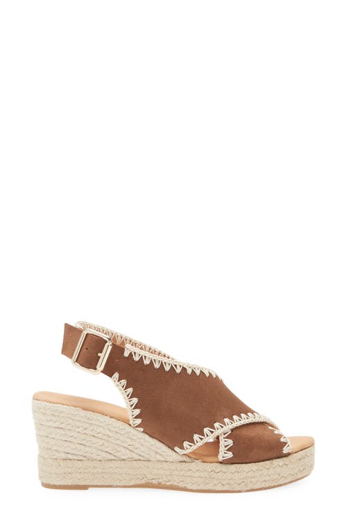 Cordani Emille Espadrille Wedge Sandal In Castana Suede